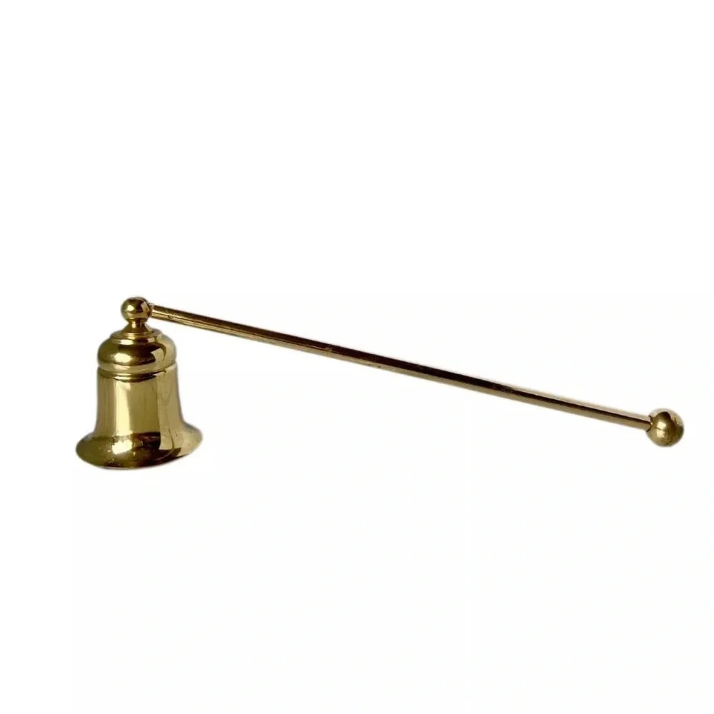 Vintage Gold Candle Snuffer - Elegant Brass Metal Candle Extinguisher Tool